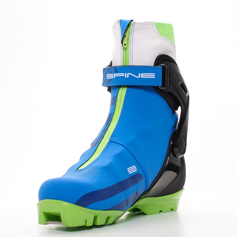 Лыжные ботинки SNS Spine Concept Skate 496 синий/черный/салатовый 800_800