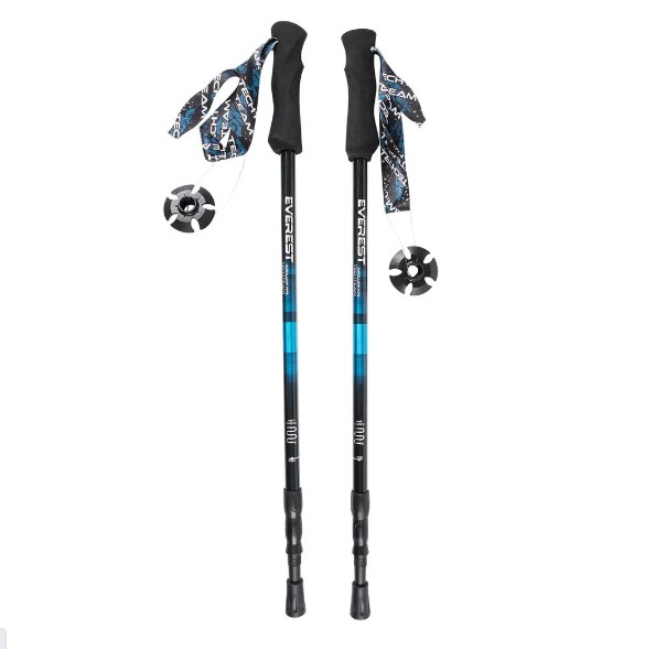 Палки для ходьбы треккинговые раздвижные с EVA ручкой 105-135 см Techteam TT EVEREST NN009018 blue 585_589