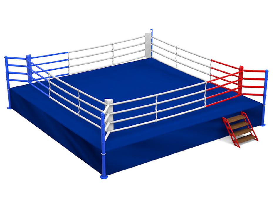 Ринг боксерский на подиуме Glav размер 6х6х0,3 м, боевая зона 5х5 м 5.300-3 933_700