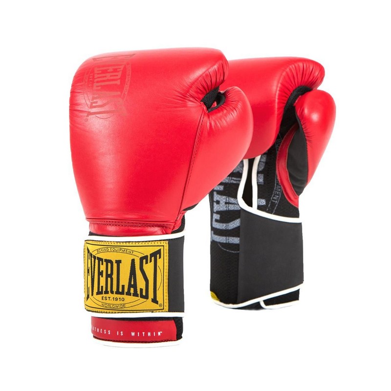 Боксерские перчатки Everlast 1910 Classic 12oz красный P00001706 800_800