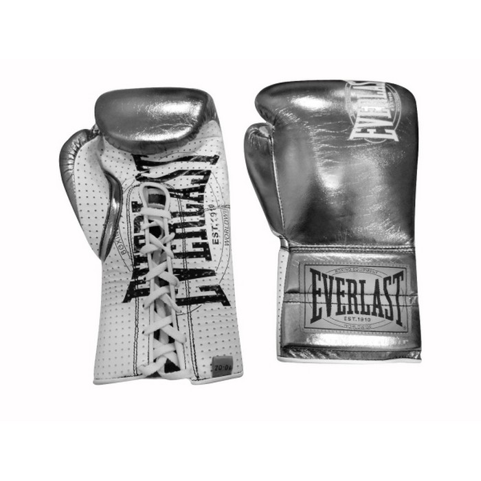 Боксерские перчатки Everlast боевые 1910 Classic 8oz металлический P00001905 700_700