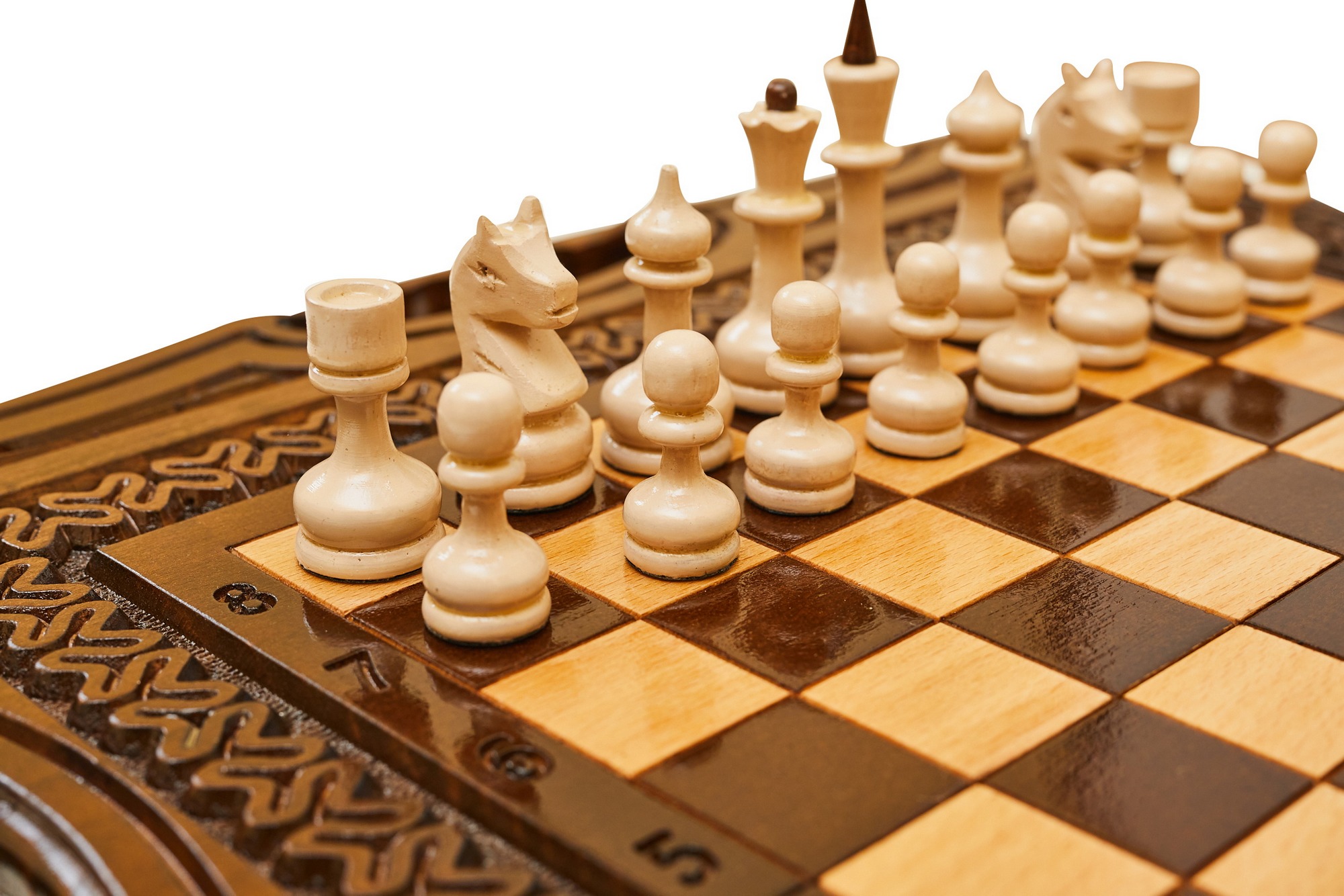 Шахматы + нарды резные Бриз 2 40 Haleyan kh144-4 2000_1334