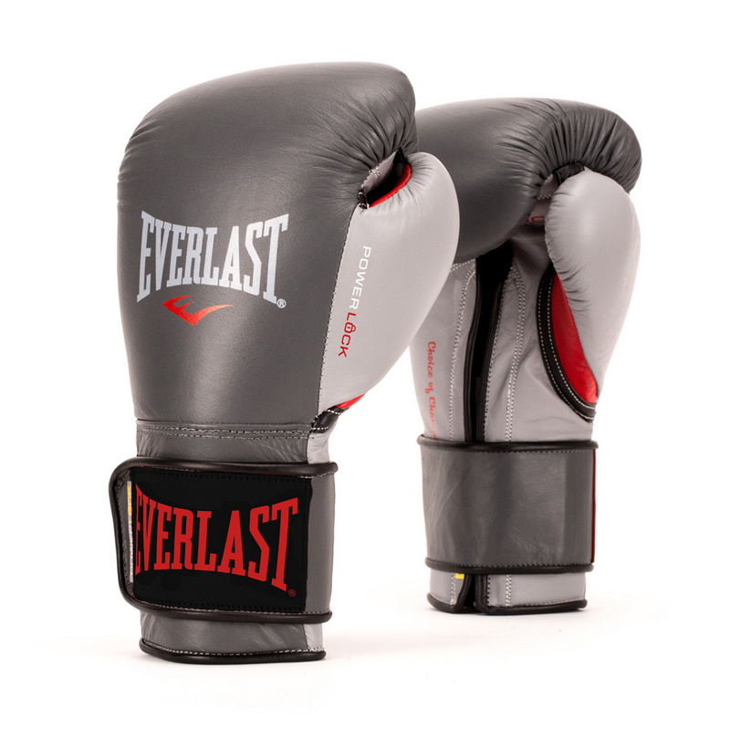 Боксерские перчатки Everlast Powerlock 12 oz сер/красн. P00000600 800_800