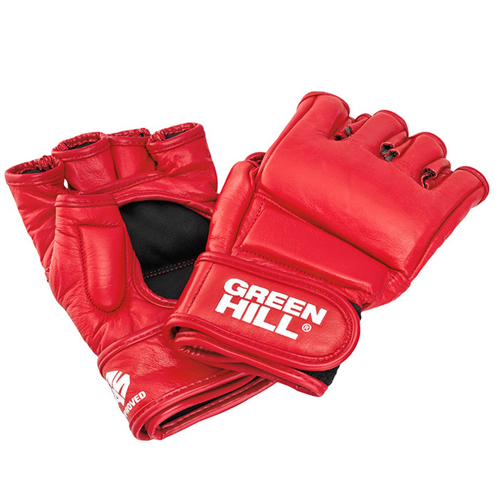 Перчатки для боевого самбо Green Hill Лицензия FIAS MMF-0026a красный 2000_2000