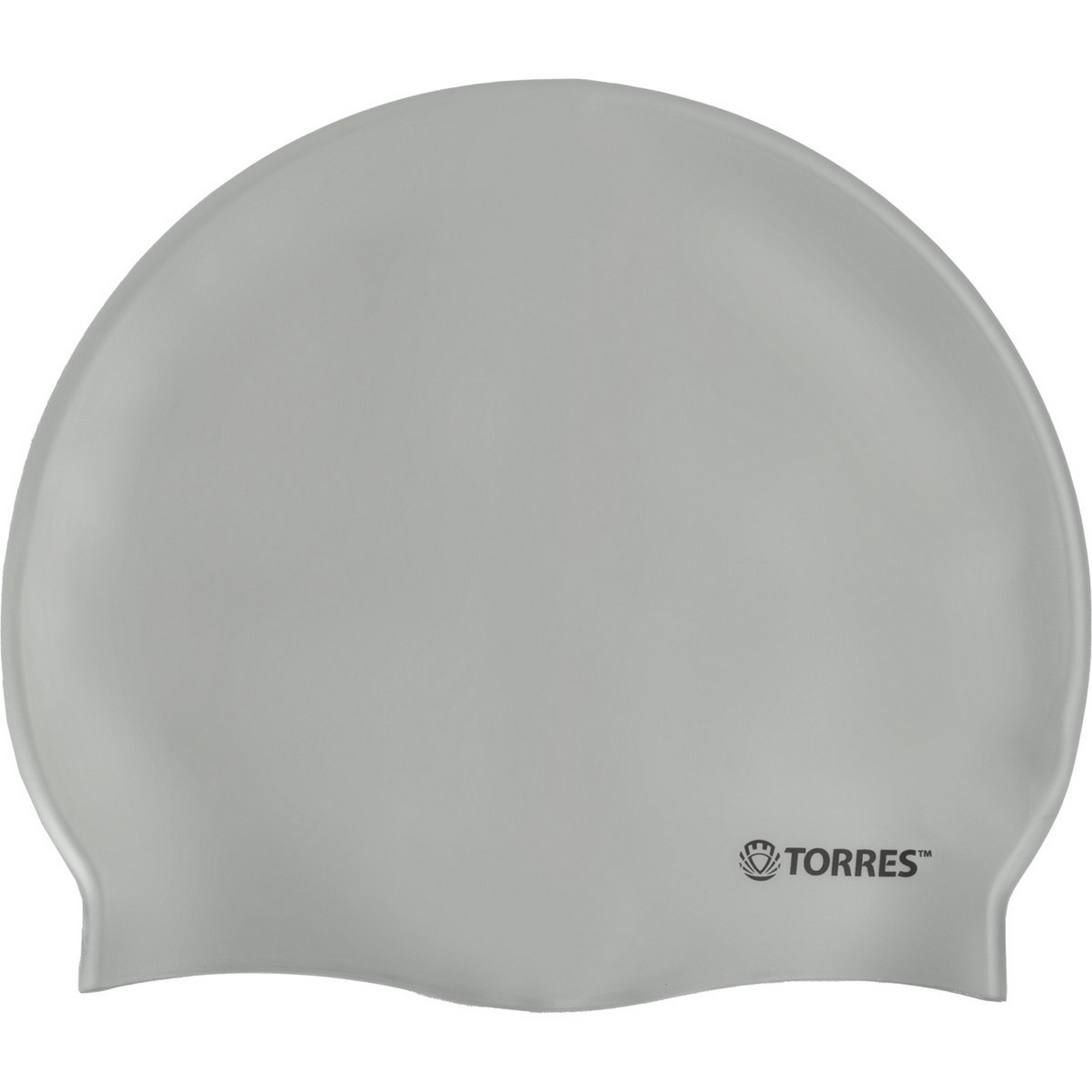 Шапочка для плавания Torres Flat, силикон SW-12201SV серебристый 2000_2000