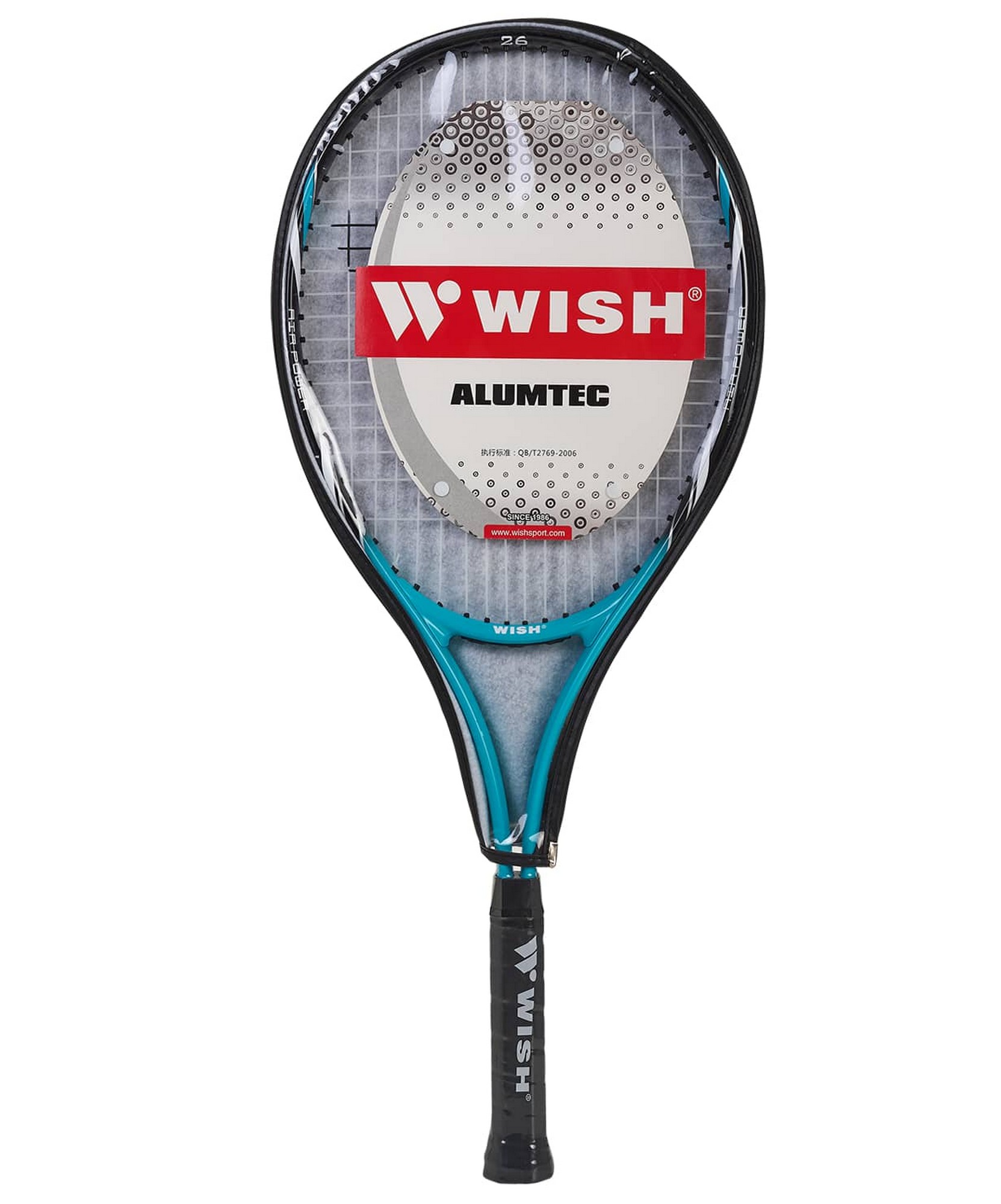 Ракетка для большого тенниса Wish AlumTec, 26’’ 2599 бирюзовый 1663_2000