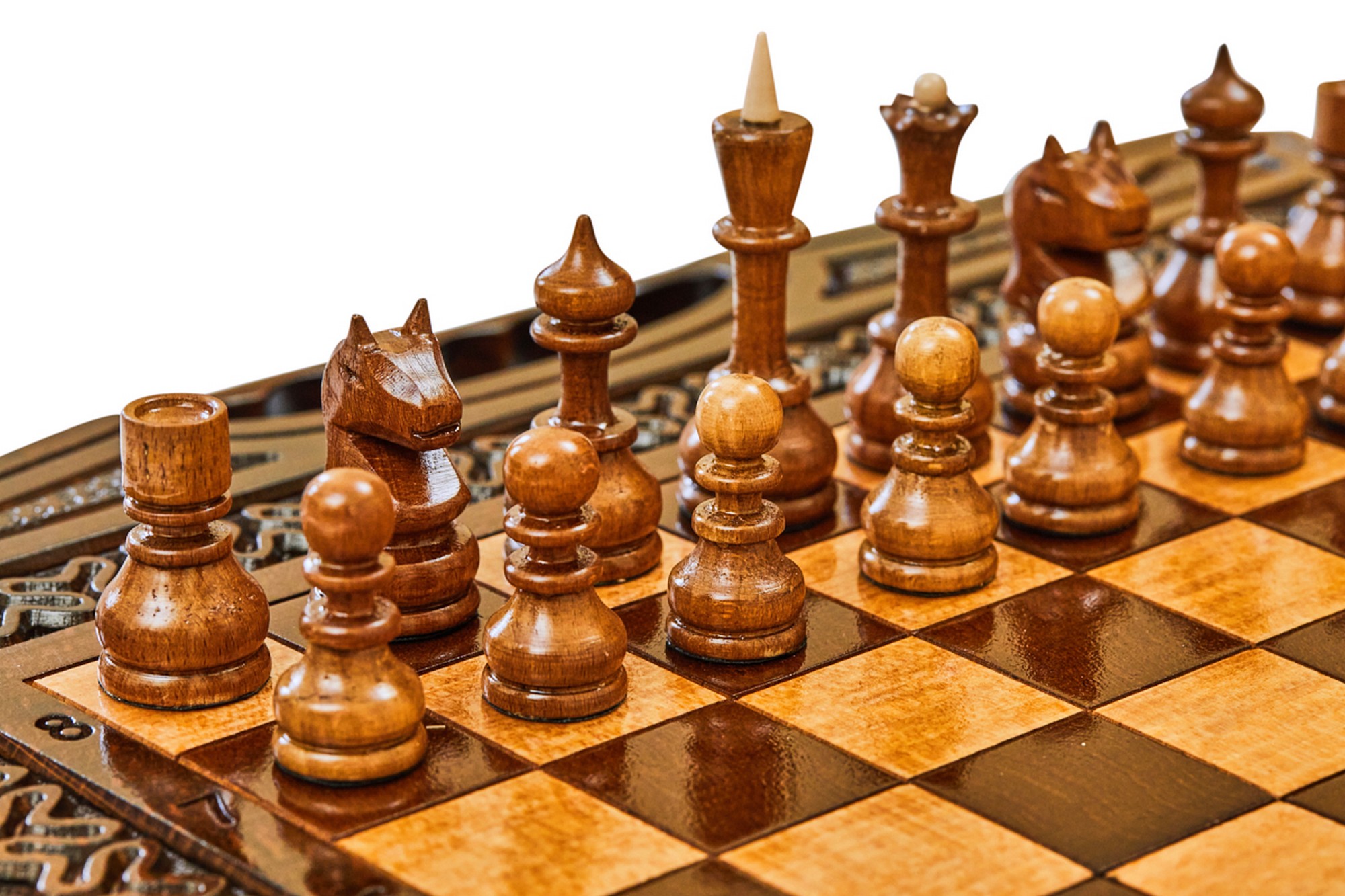 Шахматы + нарды резные Бриз 2 50 Haleyan kh144-5 2000_1333