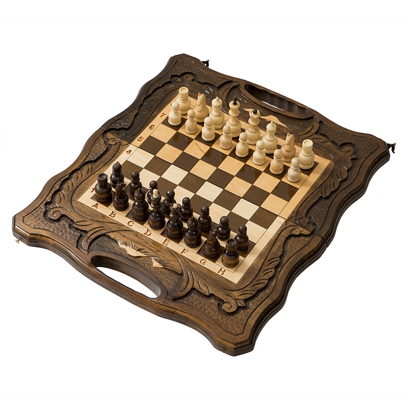 Шахматы резные Haleyan с араратом, ручкой и ложементом 40 kh136 800_800