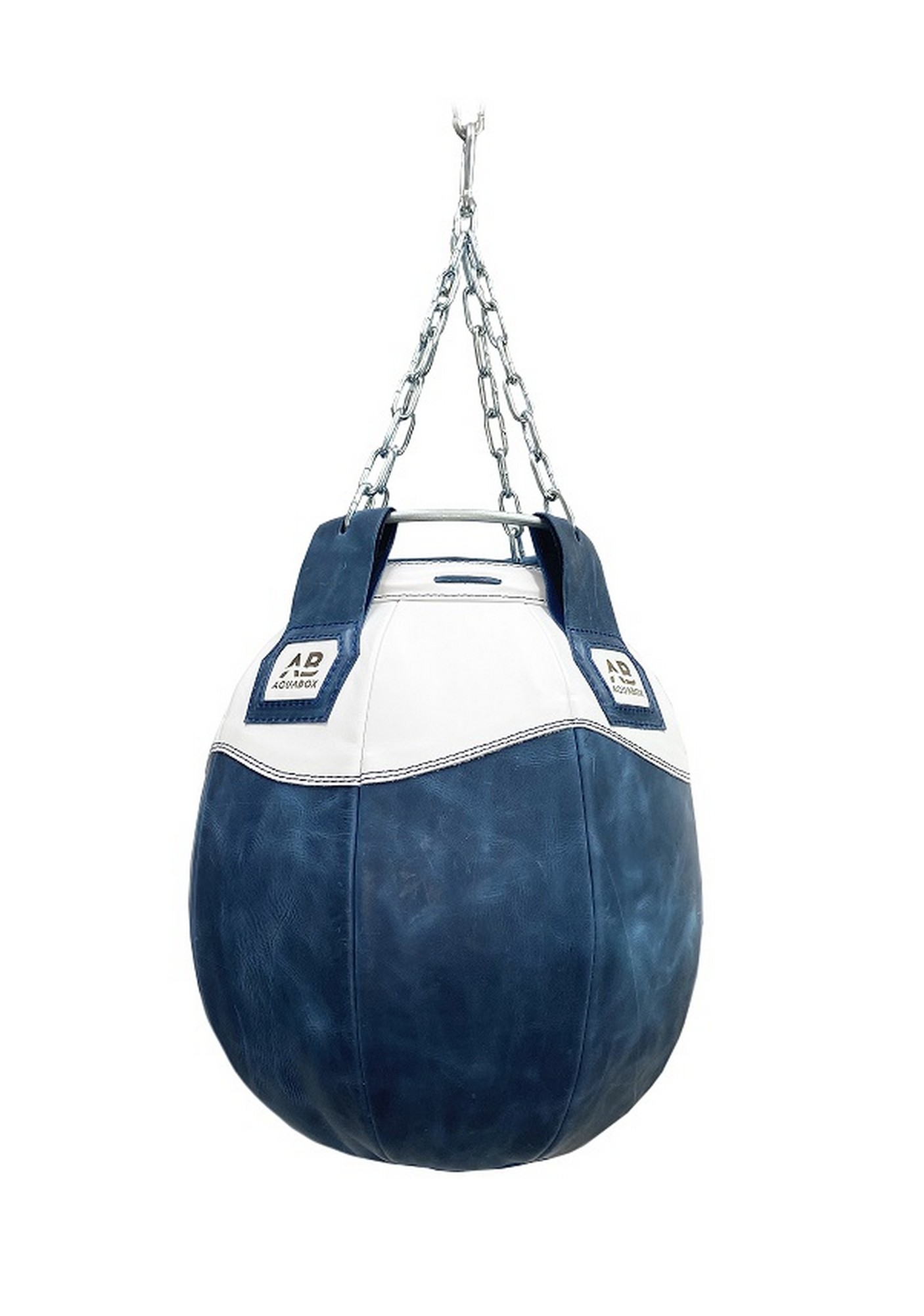 Груша боксерская водоналивная Aquabox кожа ГБК ГП 25/38*50-35 SEA сине\белый 1406_2000