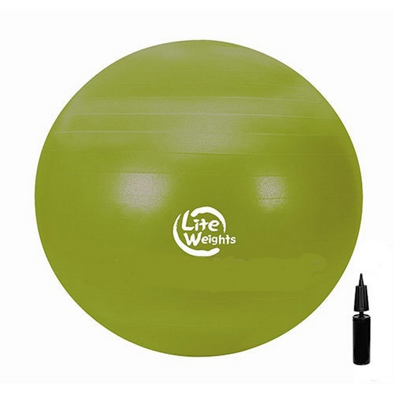 Гимнастический мяч Lite Weights 1866LW (65см, антивзрыв, с насосом) 800_800