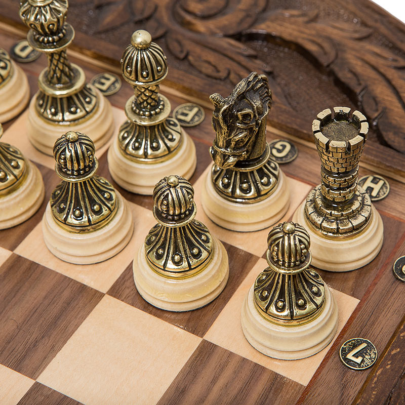 Стол ломберный шахматный Haleyan Круг Света kh403 с фигурками в комплекте 800_800