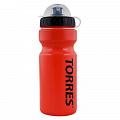 Бутылка для воды Torres 550 мл, крышка с защитным колпачком SS1066 красная, черная крышка 120_120