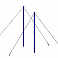 Стойки волейбольные универсальные на растяжках с системой натяжения (цвет синий) Dinamika ZSO-004269 120_120