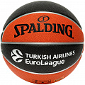 Мяч баскетбольный Spalding TF-500 Excel Euroleague р.7, 77101z, композит, коричнево-черный 120_120