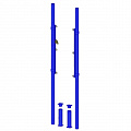 Стойки волейбольные универсальные круглые со стаканами с системой натяжения (цвет синий) Dinamika ZSO-004268 120_120