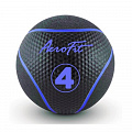 Набивной мяч 4 кг Aerofit AFMB4 черный\ голубые полоски 120_120